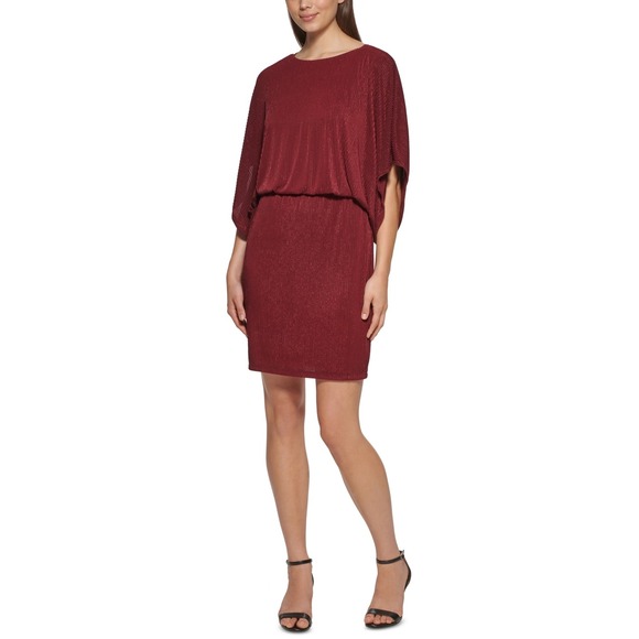 Jessica Howard Dresses & Skirts - Jessica Howard Petites Womens Metallic Blouson Sheath Dress‎ Size 6P